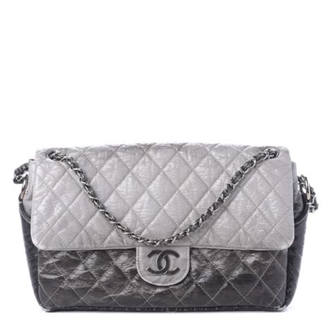 chanel melrose degrade flap|CHANEL Vinyl Quilted Jumbo Melrose Degrade Flap Black.